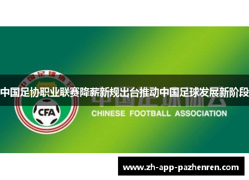 中国足协职业联赛降薪新规出台推动中国足球发展新阶段