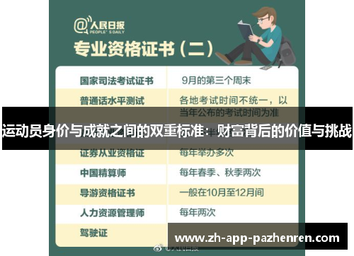 运动员身价与成就之间的双重标准：财富背后的价值与挑战